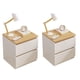 thumbnail image 1 of Pack 2 Velador Doble Cajón Estilo Nórdico 41*30*32cm Color Blanco, 1 of 6