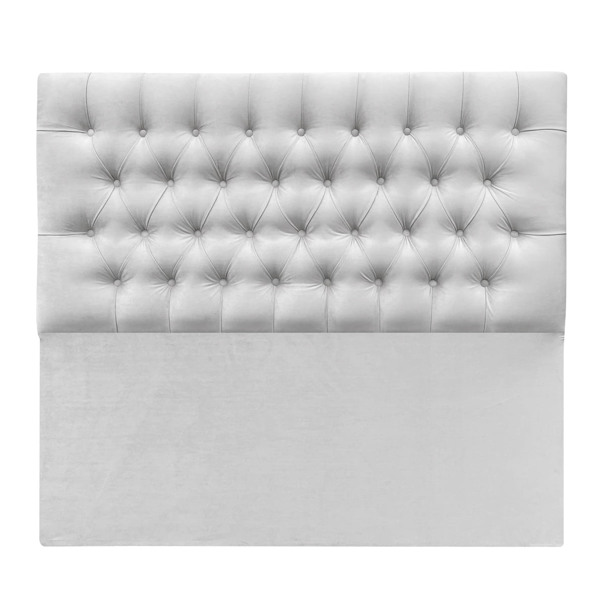 Espacio Hogar - Respaldo Capitone Premium Super King Felpa Marfil