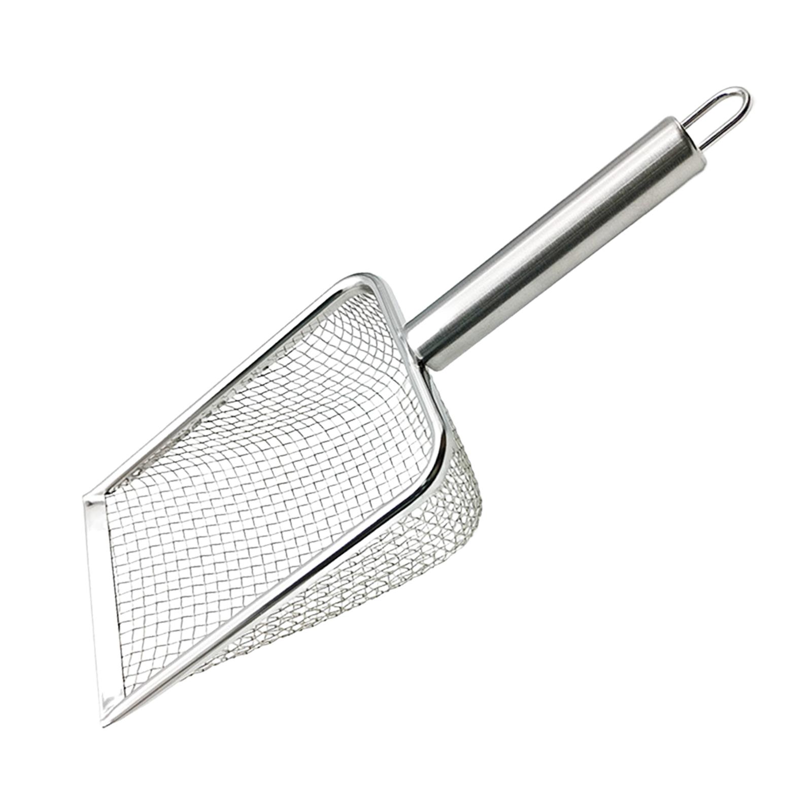 Ioensy - Recogedor De Arena Para Gatos De Acero Inoxidable, Recogedor De Arena De Metal Para Gatos, Acuario, Gatito, 3,8Mm X 3,8Mm