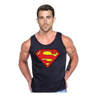 Persodesign - Polera Superman Superheroe Liga De La Justicia Tank Gym Talla M Negro Hombre