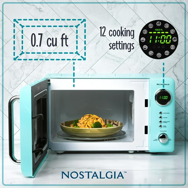 Horno microondas Nostalgia Retro Compact 0.7 pies cúbicos 700W