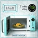 thumbnail image 3 of Horno microondas Nostalgia Retro Compact 0.7 pies cúbicos 700W Aqua, 3 of 3