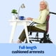 thumbnail image 4 of Silla de transporte Medline Basic de acero con brazos completos, 12 ruedas, 4 of 6