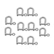 thumbnail image 1 of 10 Piezas Hebillas De Herradura Llavero Pulsera Clips Para DIY Correas Mochilas Plata, 1 of 5