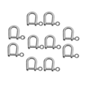 Bothyi - 10 Piezas Hebillas De Herradura Llavero Pulsera Clips Para Diy Correas Mochilas Plata