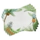 thumbnail image 3 of Juego de 8 manteles individuales tropicales con diseño de palmeras, 8 unidades, multicolor, 3 of 5