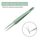 thumbnail image 3 of Pinza para extensiones de pestañas Metaleks de punta recta, 3 of 6