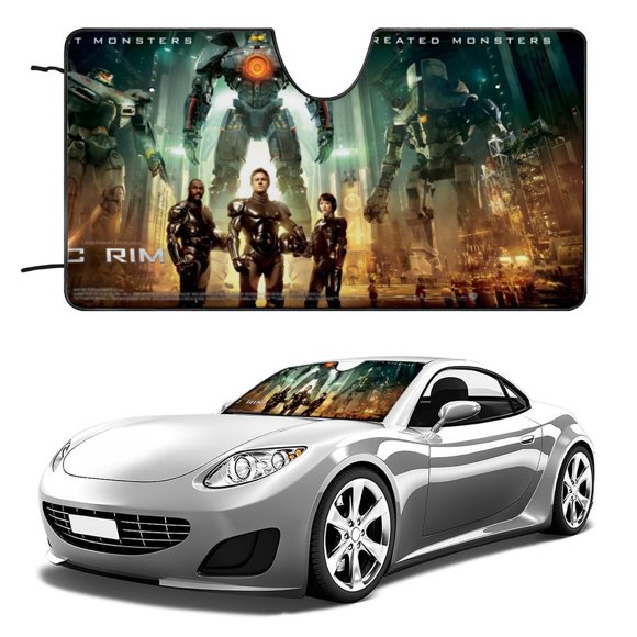 Pacific Rim Parasol para Parabrisas Delantero Protector Plegable, Visera Solar para Auto Bloquea Rayos UV Mantiene tu Vehículo Fresco 140cm*76cm