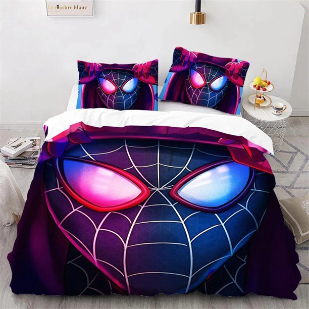 Spider-Man: Parallel Universe Cartoon Bedding Set Soft Home Textile Polyester 3D Digital Print Bedding Set Bed Bedroom Set Bed Sheets
