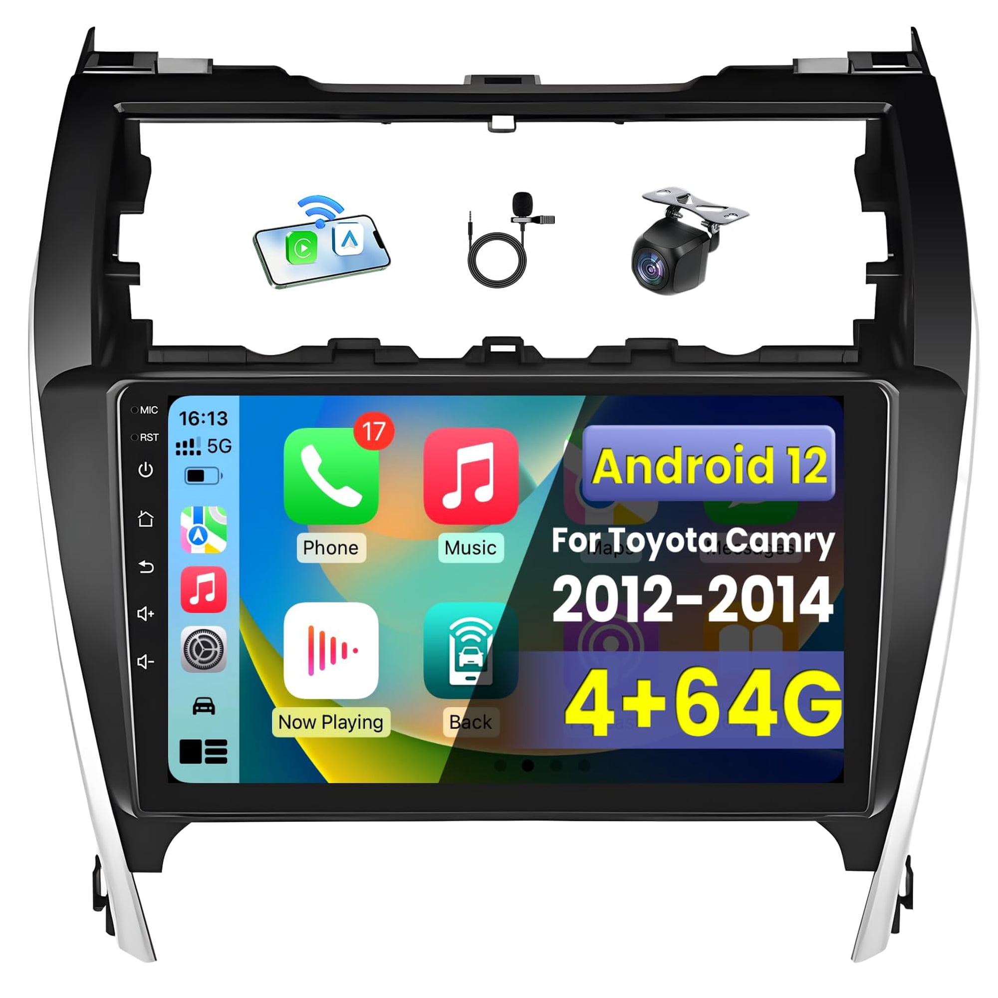 Radio Para Auto Jerqry Toyota Camry 2012-2014 10" Hd Android