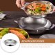 thumbnail image 3 of Xiao Hua Olla de Cocina de Acero Inoxidable, Sartén, Tazón para Mezclar, Olla de Sopa de Cocina de Doble Asa y Sartén, 1 Pieza, Diámetro 6.3in, Plateado, 3 of 4