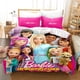 thumbnail image 1 of Barbie Cartoon Bedding Set Quilt Cover Pillowcase Girl Princess Barbie Bedroom Duvet Cover Beddings Suit Kids Birthday Gift Bed Sheets, 1 of 5