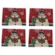 thumbnail image 3 of Corredor De Tela De Mesa De Lino Holiday Navidad A?o Nuevo Decoraciones De Fiesta 4pcs Placemat, 3 of 5