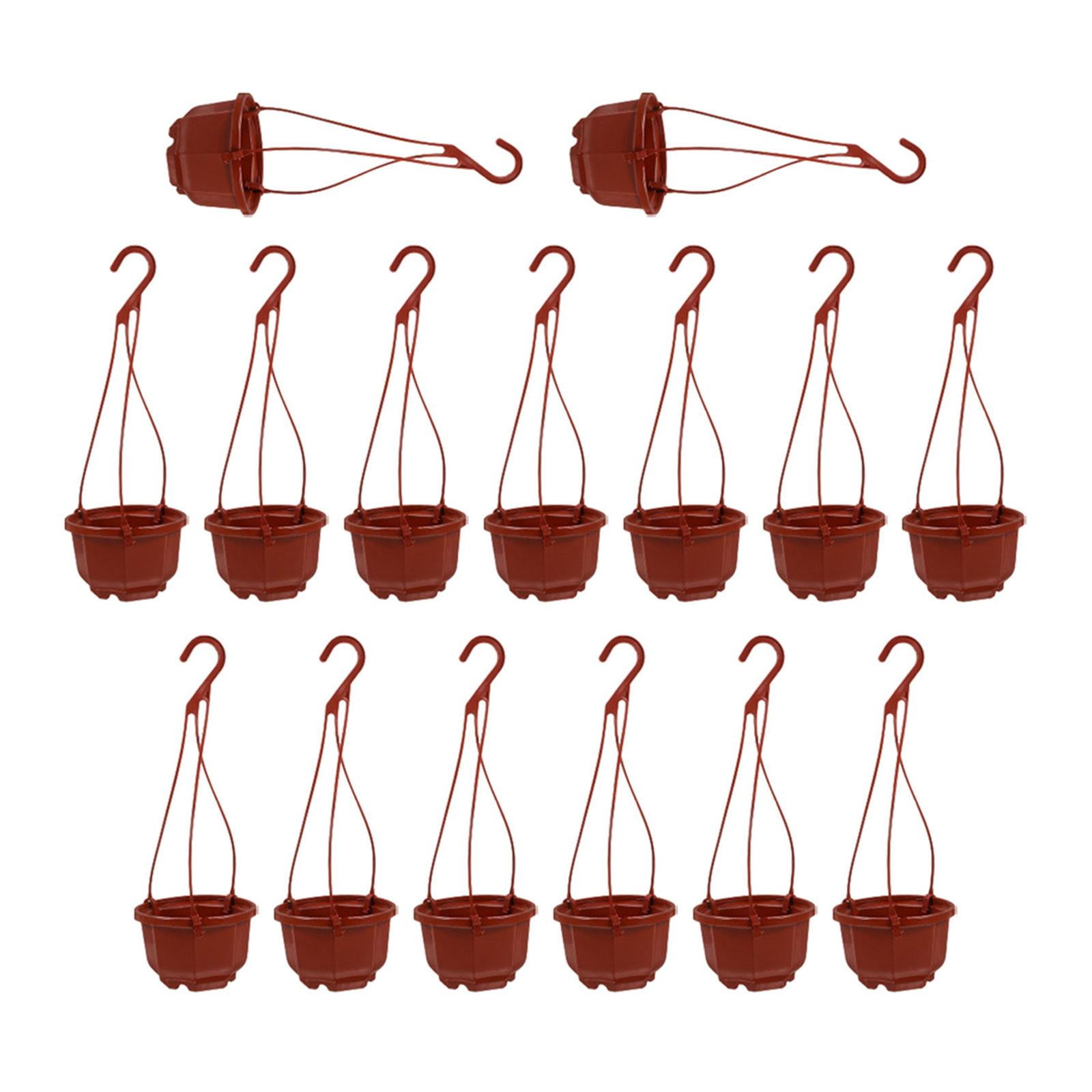 Ioensy - 15 Maceteros Colgantes Con Drenaje Para Jardinería Interior Y Exterior