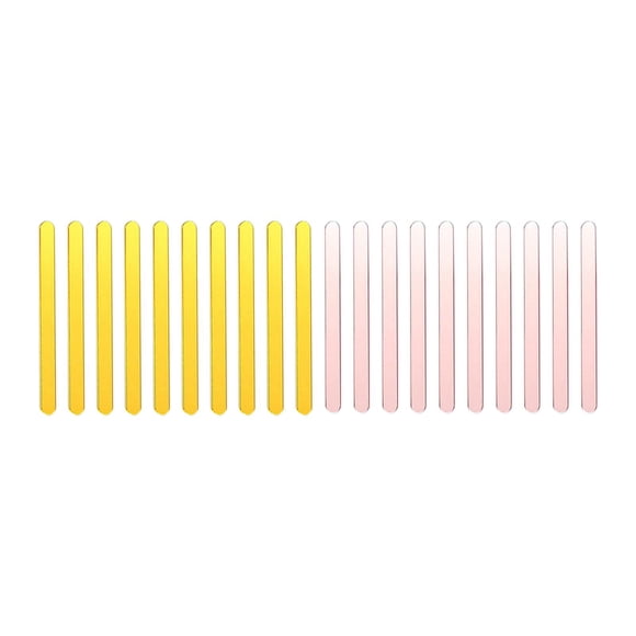 20 Palitos De Helado Reutilizables Para Cocina, Manualidades, Amarillo Y Rosa