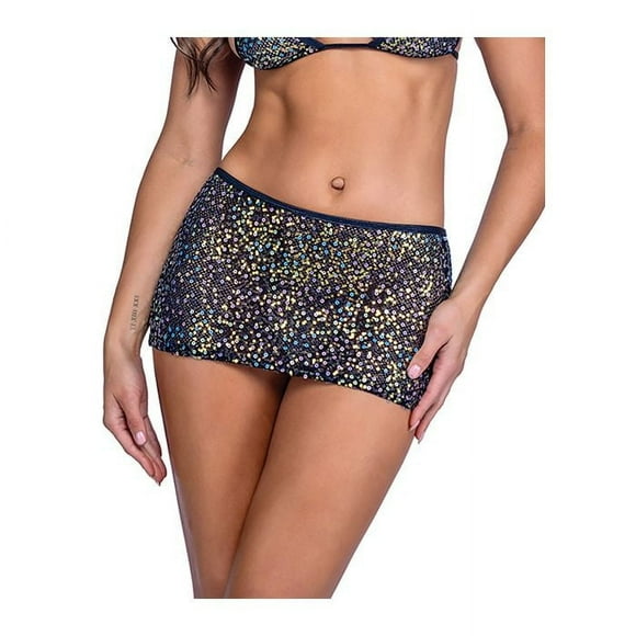 Falda de Rejilla con Lentejuelas - Negra/multicolor LG