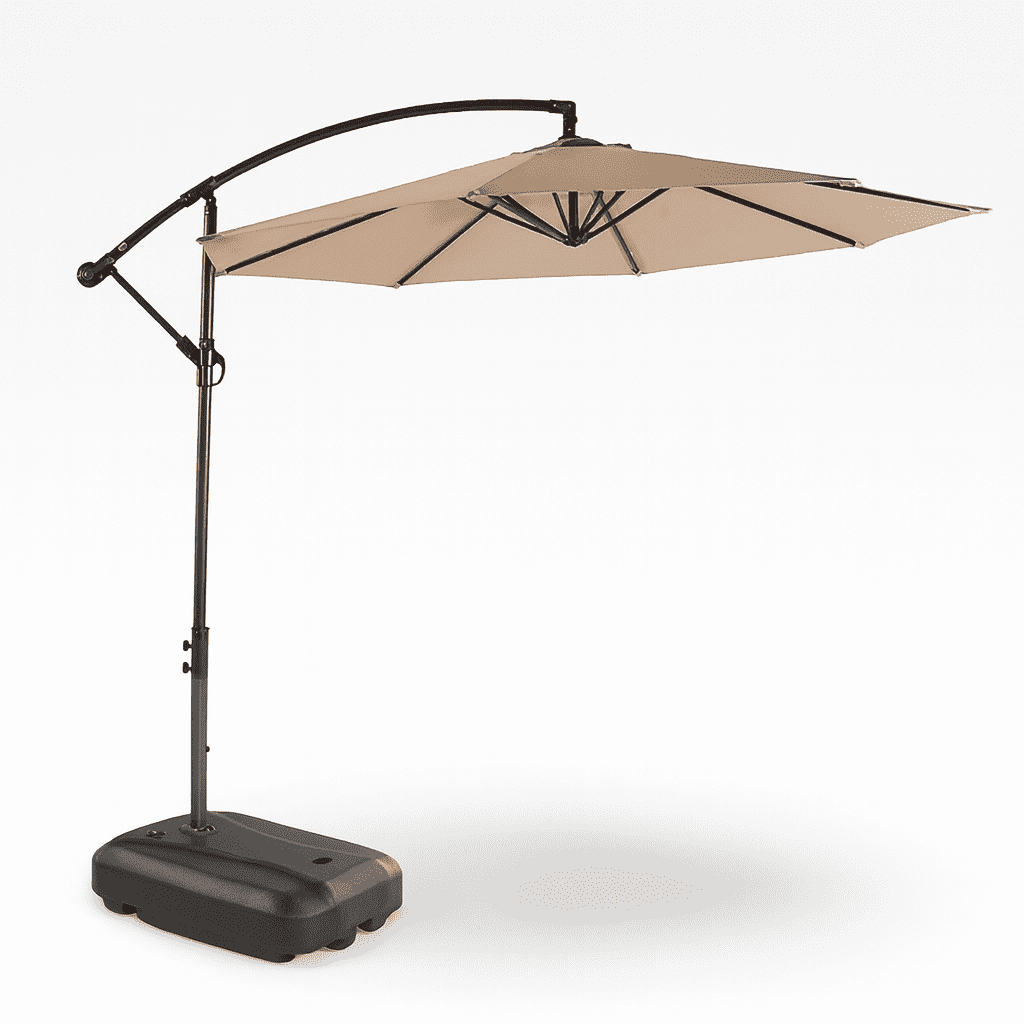 Javimate - Quitasol Lateral Terraza + Base 60lt Café