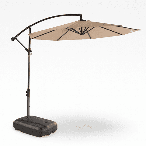 Javimate - Quitasol Lateral Terraza + Base 60Lt Café