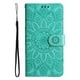 thumbnail image 2 of Funda tipo cartera FOXDOCK para Huawei Nova 14 , diseño girasol en relieve, cuero PU, cierre magnético, soporte y tarjetero, 2 of 5
