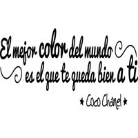 Rienda Libre Graphics - Frase Deco El Mejor Color Del Mundo Es El Que Te Fr-11070