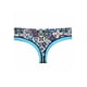 thumbnail image 1 of Bikini calzón tanga tiro alto estampado turquesa Talla XL, 1 of 3