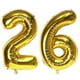 thumbnail image 1 of Globo con número EBAIJQUO 26, dorado, 26 pulgadas, para decoración de fiestas, 1 of 6