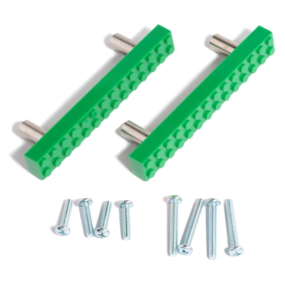 Tiradores para cajón Brick Innovations Build-On, verde, juego de 2