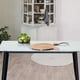 thumbnail image 2 of Mesa de Comedor Efecto Mármol Blanco 121x72x73 cm con Patas de Acero, 2 of 6