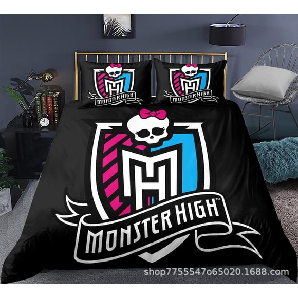 Monster High Bedding Set Single Twin Full Queen King Size Anime Bed Set Aldult Kid Bedroom Duvetcover