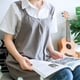 thumbnail image 2 of Lino Cruz Atrás Delantales De Cocina Para Mujeres Hombres Con Bolsillos Lindo Para Hornear Cocina Gigicloud Algodón Delantal De Lino Pinafore De Las Mujeres Con Correas De Hombro Cruzado, 2 of 3