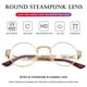 thumbnail image 4 of Gafas De Sol Steampunk Redondas Lennon Hippie Con Montura Metálica, 4 of 7