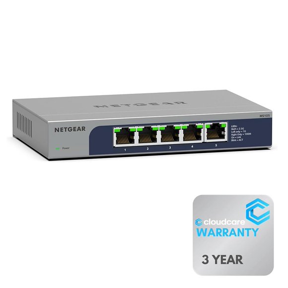 Conmutador de red Cloud Care NETGEAR MS105 2,5 G 5 puertos