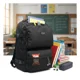 thumbnail image 1 of Mochila Escolar Reforzada Negra / Azul Gran Capacidad y Multibolsillos Incluye Puerto USB - Cable, 1 of 6