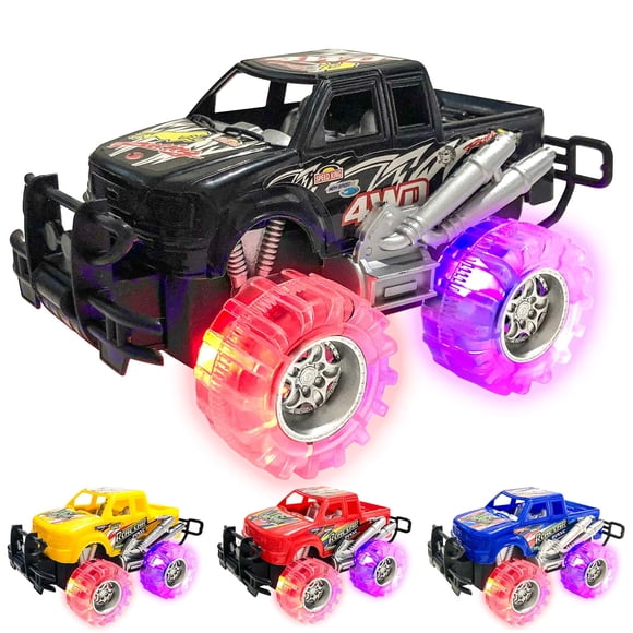 Set De Camiones De Juguete Light Up Monster Trucks Paquete De 4