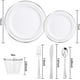 thumbnail image 3 of Platos Desechables Elegantes Fiesta 10 Personas 70 Pcs Silver, 3 of 4