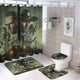 thumbnail image 1 of Los muertos vivientes-theme 4-Piece Shower Curtain Set with Rugs, Waterproof Bathroom Decor Set Includes Bath Mat, U-Shaped Rug, Toilet Lid Cover and Curtain with Hooks, 1 of 6