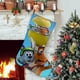 thumbnail image 1 of Go Dog Go Tema: Calcetines de Navidad, fino lino blanco para colgar en escaleras y chimenea, decoración navideña para el hogar, regalo de Navidad.54cm×38cm, 1 of 5