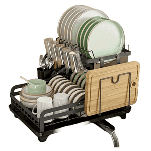 Wakeshome - Secaplato Organizador De Cocina Escurridor De Loza 2 Niveles
