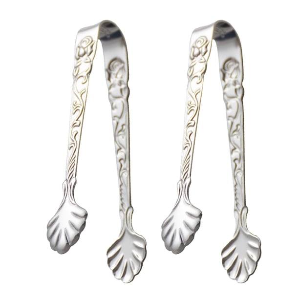 2 pinzas para aperitivos, azúcar, cubitos de hielo, mango en forma de rosa, para servir comida, suministros para fiestas y fiestas de té.