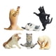 thumbnail image 1 of 6/Set Kawaii Divertido Yoga Figuras De Gatos Estatuas Figuras De Animales Regalos De Aprendizaje, 1 of 5