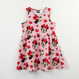 Vestido Niña Rosado Full Print Minnie Disney