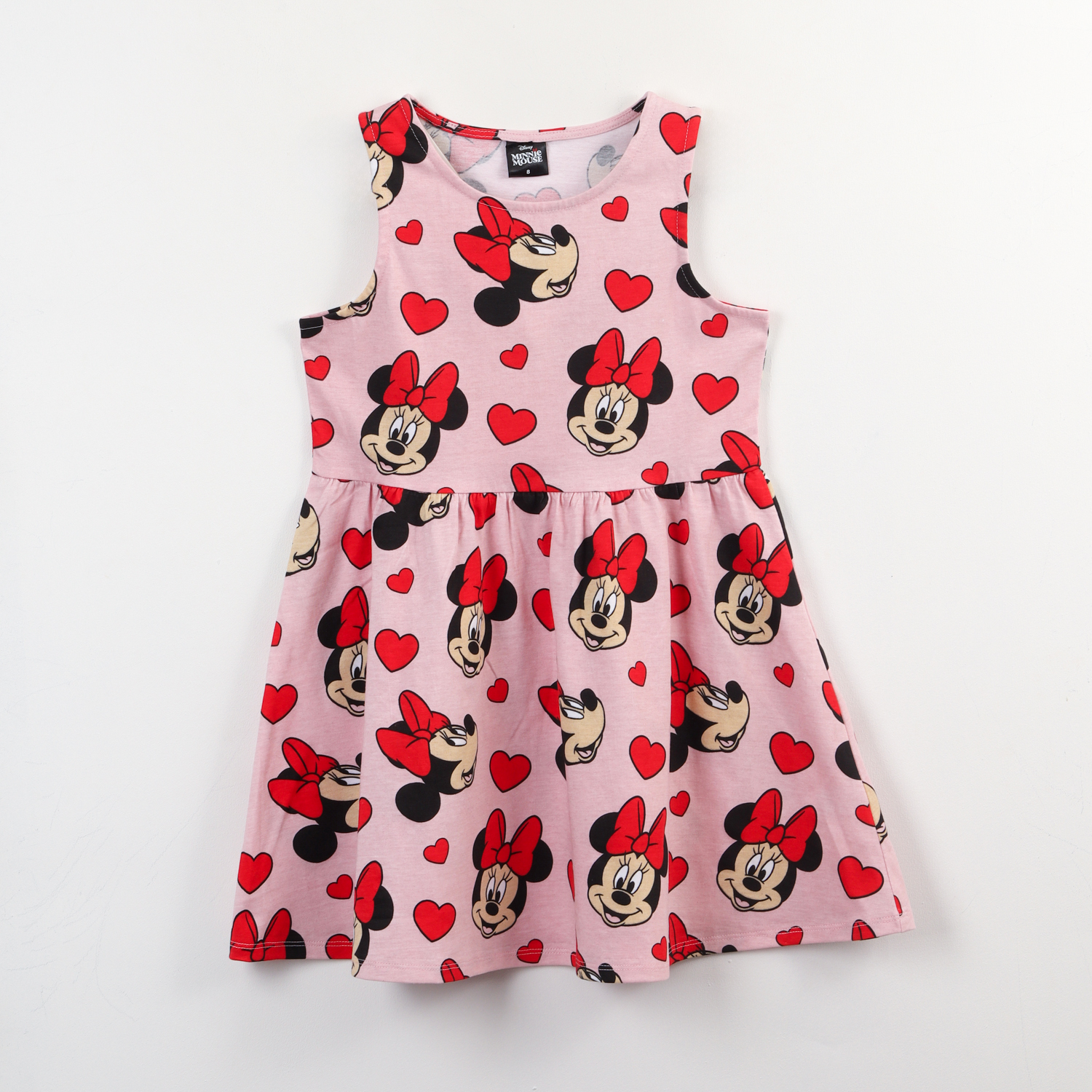 Vestido Niña Rosado Full Print Minnie Disney