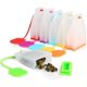 thumbnail image 2 of Paquete de 6 infusores de té de silicona, reutilizables y seguros, con filtro colador para bolsitas de té de hojas sueltas, en seis colores., 2 of 8