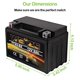 thumbnail image 2 of Batería WEIZE YTX9-BS 12V 8Ah AGM libre de mantenimiento, 2 of 7