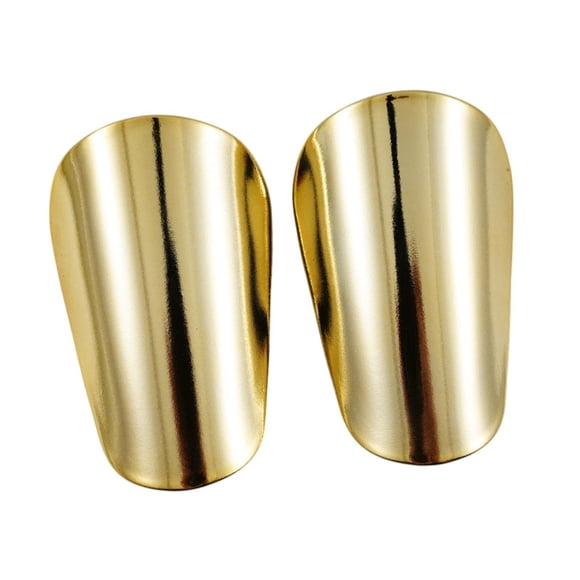 2 Mini Espinilleras De Fútbol, equipo De Fútbol Compacto Para Entrenamiento, Dorado, Talla M, 12 X 7,8 Cm