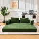 thumbnail image 3 of Convertible Sleeper Sofa Bed with Cylindrical Pillow - Corduroy Folding Mattress Couch with Fixed-Shape Frame for Living Room, Bedroom, Lounge, Studio-Jade, 3 of 3