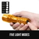 thumbnail image 4 of Linterna táctica LED GORILLA GRIP 2 unidades color oro con zoom, 4 of 9