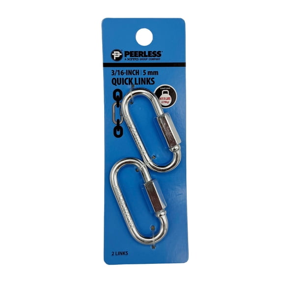 Eslabón Rápido Peerless 3/16 in 5 mm Zincado, 615 lb, 2 piezas