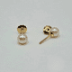 thumbnail image 2 of Aros Perla, tope rosca de oro18k, 2 of 3