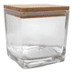 thumbnail image 1 of Frasco cuadrado vidrio 500 cc tapa madera 5u, transparente, 1 of 3
